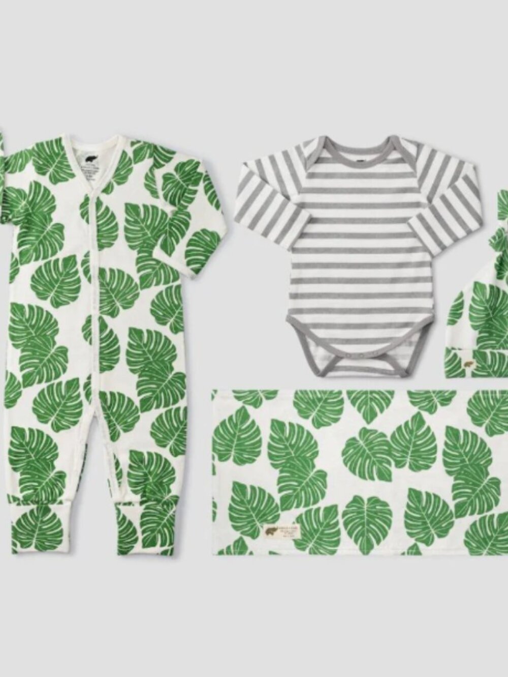 NWT Monica + Andy Layette Gift Set – Under the Palms – 3-6M